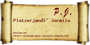 Platzerjanó Jarmila névjegykártya